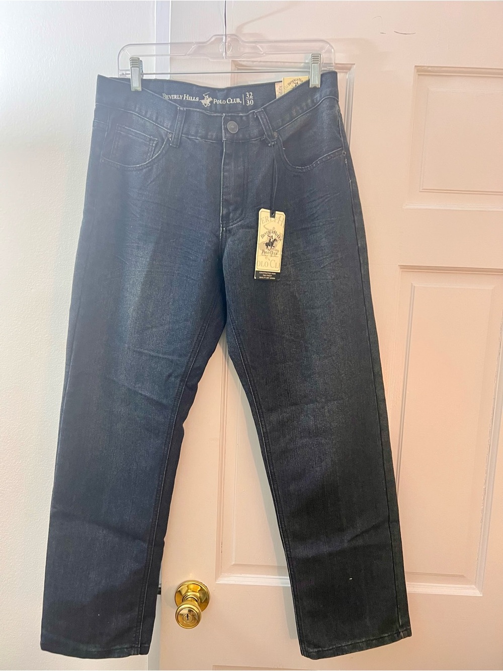 Beverly Hills Polo Club Men's Black Straight-Leg Jeans